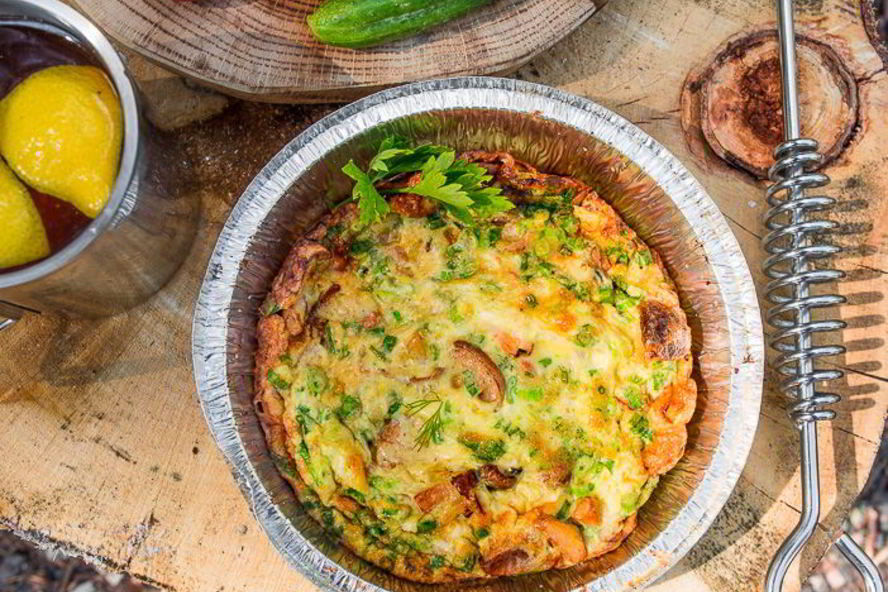 Рецепт фриттаты с лисичками на гриле