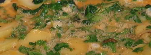 испанский омлет со шпинатом. Шаг 9