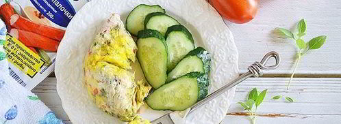 крабовый омлет в пакете. Шаг 6