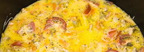 омлет микс со свининой и помидорами черри. Шаг 9