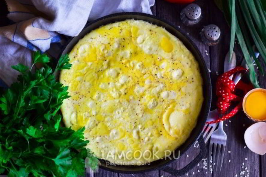 Рецепт омлета на сковороде