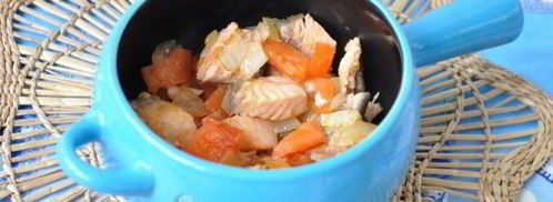 омлет с горбушей в духовке в горшочке. Шаг 5