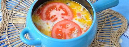 омлет с горбушей в духовке в горшочке. Шаг 8