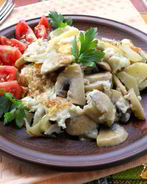 Омлет с картофелем и шампиньонами