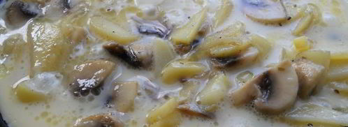 омлет с картофелем и шампиньонами. Шаг 5