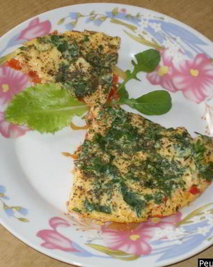 Омлет с овощами и сыром