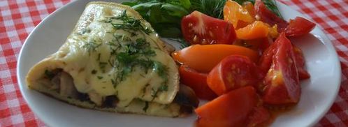 омлет с сыром и грибами. Шаг 9