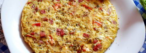 омлет с ветчиной и сыром. Шаг 6