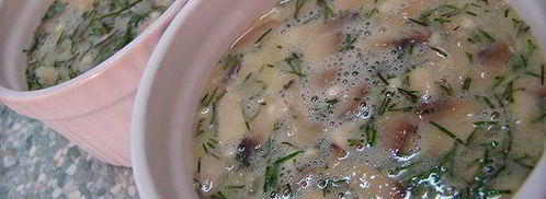 омлет с зеленью и грибами. Шаг 3