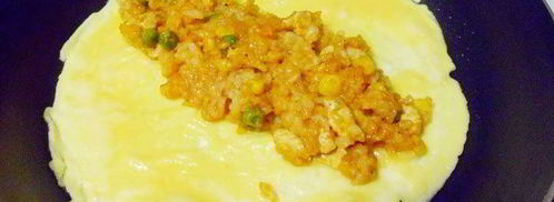 омурайсу , японский омлет с начинкой. Шаг 16