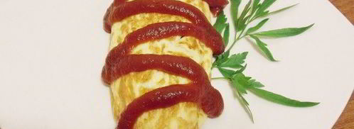 омурайсу , японский омлет с начинкой. Шаг 21