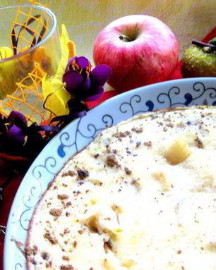 Сладкий яблочный омлет