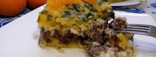 вкусный мясной омлет в духовке. Шаг 8