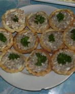 Паштет из куриной печени в тарталетках