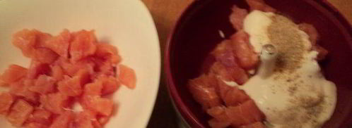 паштет из слабосоленой семги под соусом. Шаг 3