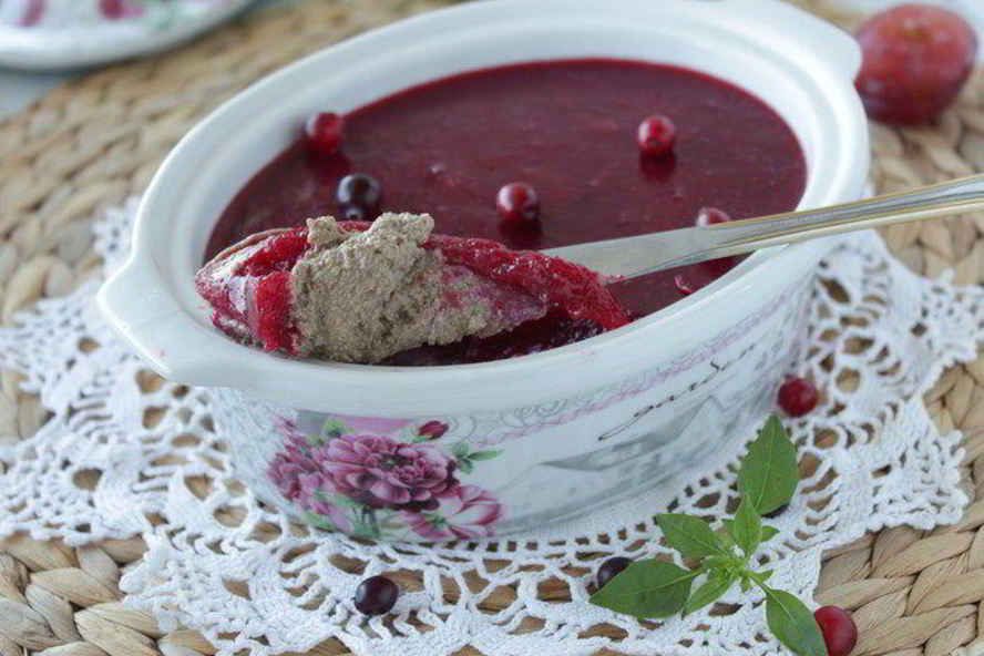 Рецепт паштета куриного со сливово-клюквенным желе