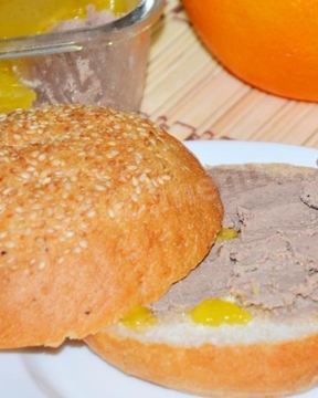 Печеночный паштет под апельсиновым желе