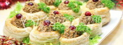 праздничный паштет в волованах. Шаг 11