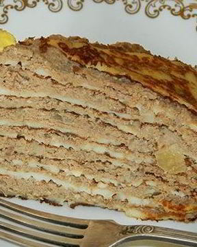 Блинный торт с печенью