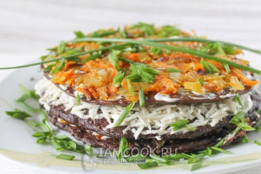 Рецепт печеночного торта из свиной печени