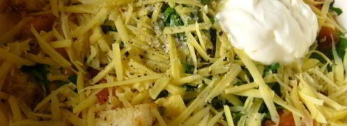 помидоры фаршированные курицей, сыром и гренками. Шаг 4