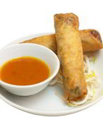 Китайские весенние роллы с грибами и рисом