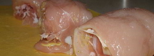 куриные роллы с беконом и сыром. Шаг 3