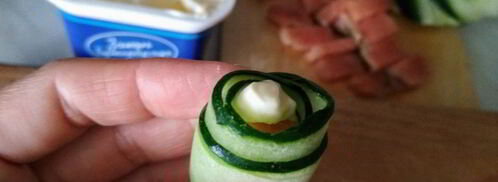 огуречные роллы с семгой. Шаг 5