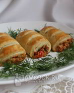 Роллы из теста с тунцом