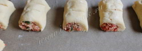 роллы из теста с тунцом. Шаг 8