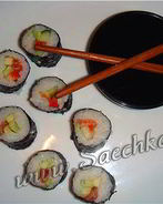 Роллы Калифорния с креветками и крабовым мясом