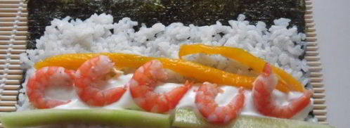 роллы с креветками. Шаг 7