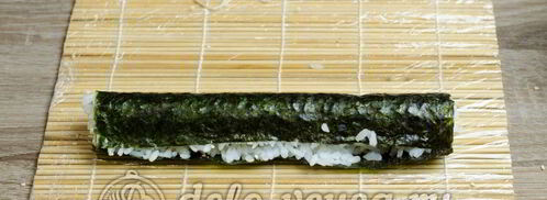 роллы с огурцом каппа маки. Шаг 5