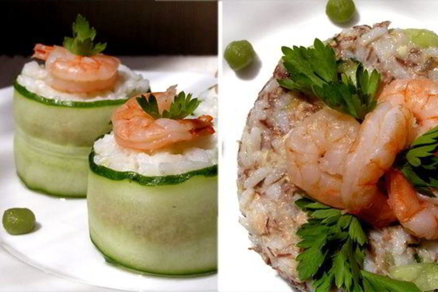 Рецепт роллов с тунцом и креветками