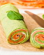 Шпинатные роллы с рыбой