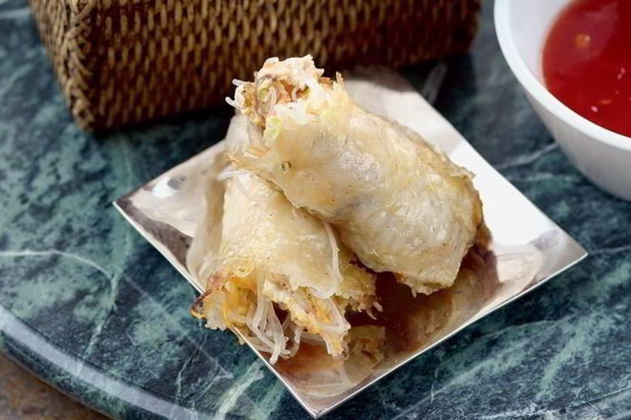 Рецепт спринга-роллов с цесаркой и креветками