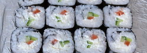 запеченные роллы с лососем. Шаг 14