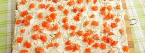 картофельно-кабачковый рулет с форелью. Шаг 13