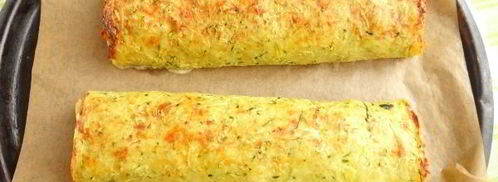 картофельно-кабачковый рулет с форелью. Шаг 16