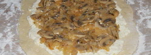 картофельный рулет с грибами. Шаг 7