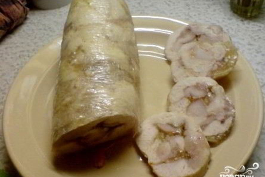 Рецепт куриного рулета с желатином