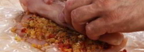 куриный рулет в пищевой пленке. Шаг 4