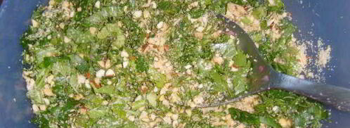 куриные рулеты под манговым соусом с брусками поленты. Шаг 3