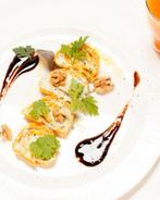 Морковный рулет с морковным киселем