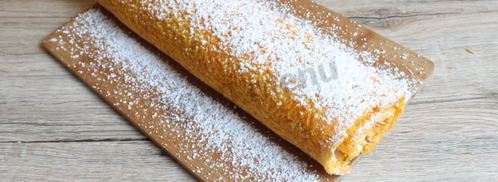 морковный рулет с сыром маскарпоне. Шаг 8