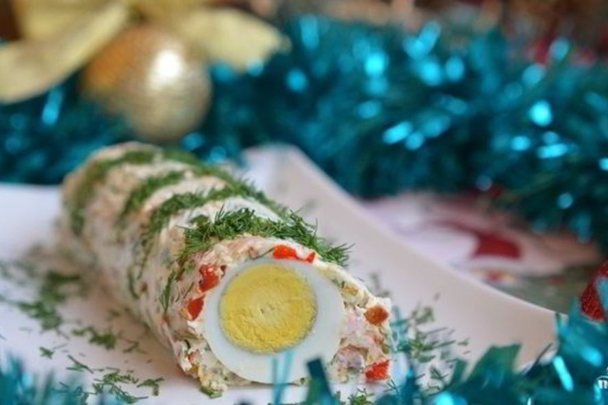 Рецепт праздничного рулета с креветками