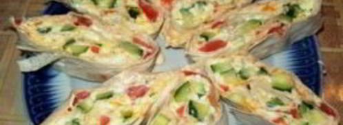 рулет из лаваша с овощами. Шаг 5