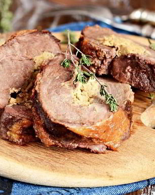 Рулет из утки с грибами