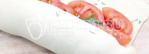 рулет с курицей и помидорами. Шаг 6
