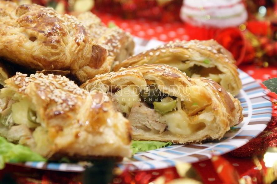 Рецепт рулета с курицей на рождество